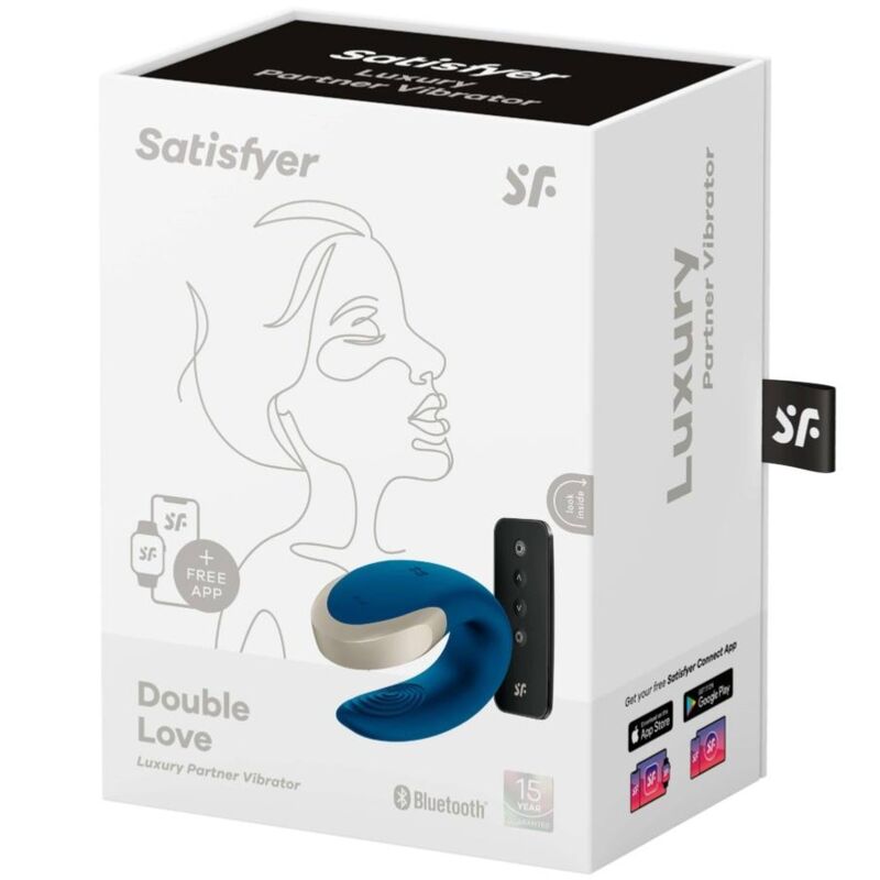 SATISFYER - VIBRATORE DOUBLE LOVE PARTNER DI LUSSO BLU - immagine 5