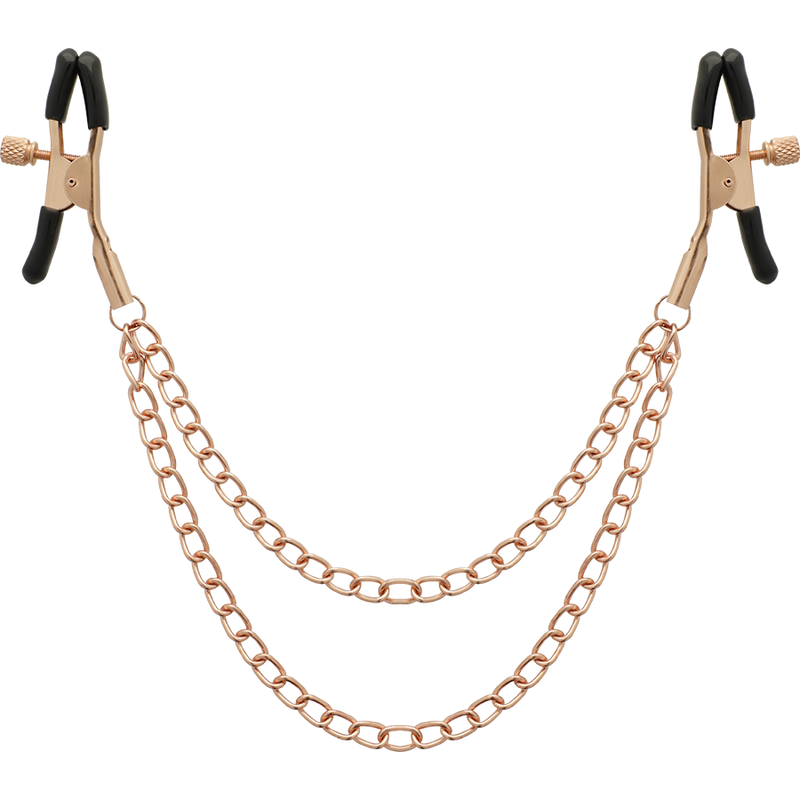 COQUETTE CHIC DESIRE - CLIPS PER CAPEZZOLI IN METALLO FANTASIA CON CATENA - immagine 4