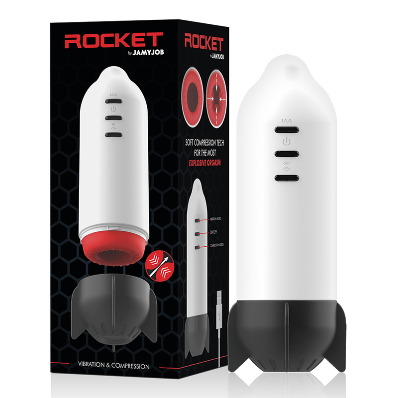 JAMYJOB - ROCKET MASTURBATOR TECNOLOGIA DI COMPRESSIONE MORBIDA E VIBRAZIONE - immagine 2