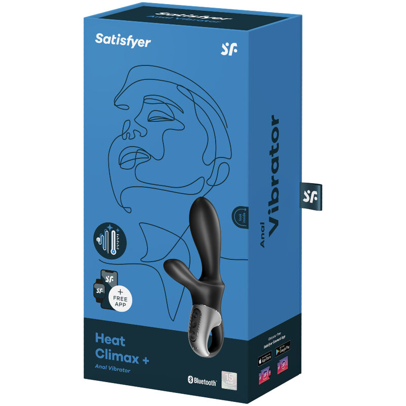 SATISFYER - HEAT CLIMAX+ APP VIBRATORE ANALE NERO - immagine 4