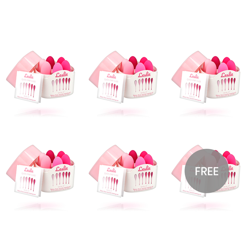 LESLIE - SET PER ALLENAMENTO MUSCOLO PELVICO KEGEL FIT 6 PESI 5+1 GRATIS
