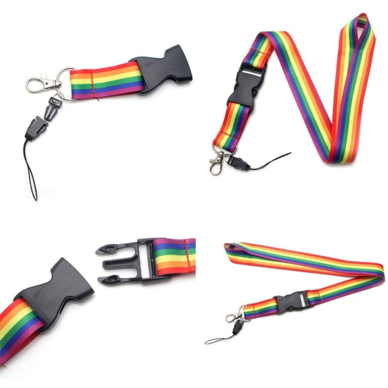 PRIDE - LANYARD CON BANDIERA LGBT - immagine 2