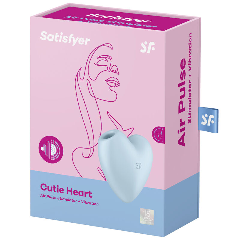 SATISFYER - CUTIE HEART ESTIMULADOR Y VIBRADOR AZUL - immagine 4