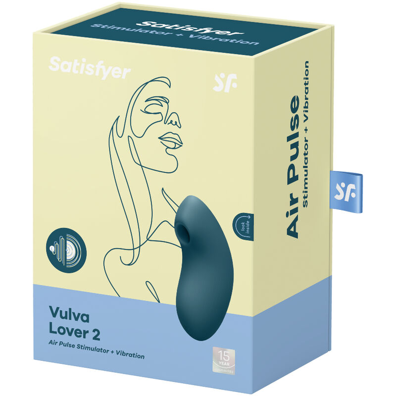 SATISFYER VULVA LOVER 2 ESTIMULADOR Y VIBRADOR - AZUL - immagine 4