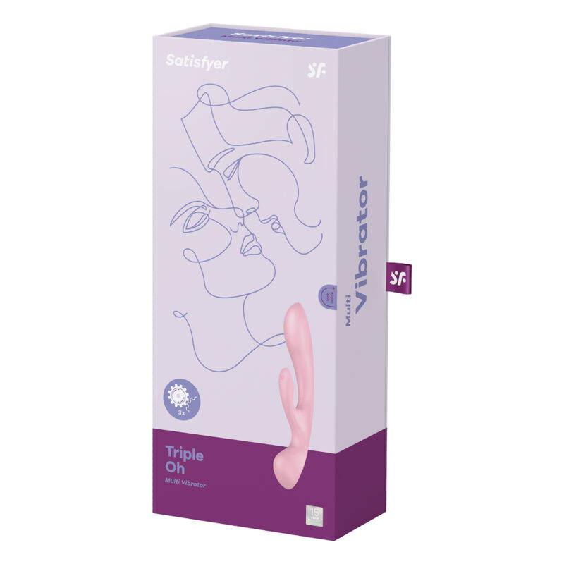 SATISFYER - TRIPLE OH VIBRADOR HÍBRIDO AZUL - immagine 4