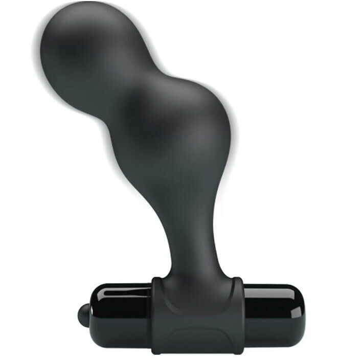 MR PLAY - PLUG ANALE VIBRATORE IN SILICONE NERO - immagine 2