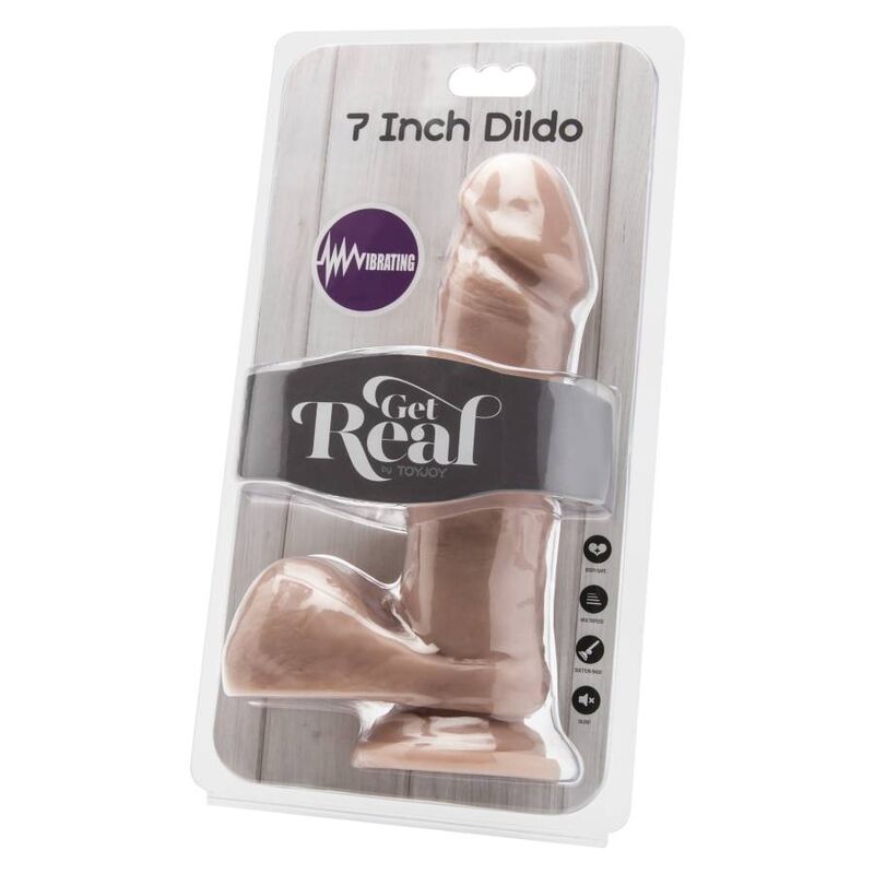 GET REAL - DILDO 18 CM CON VIBRATORE PER SFERE - immagine 2