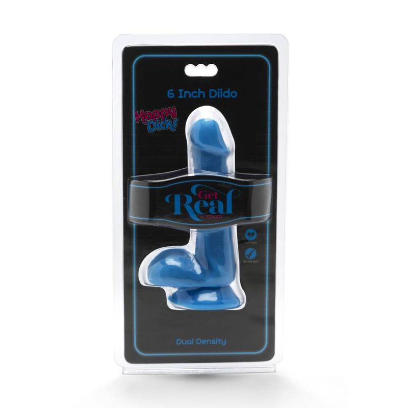 GET REAL - HAPPY DICKS DILDO 12 CM SFERE BLU - immagine 2