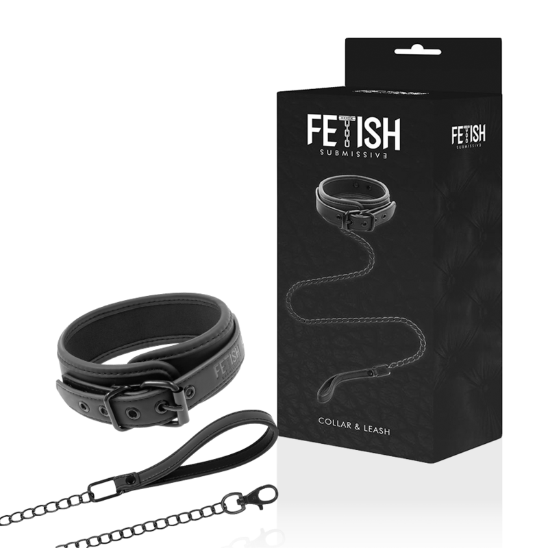 FETISH SUBMISSIVE - COLLANA A CATENA CON FODERA IN NOPRENE - immagine 2
