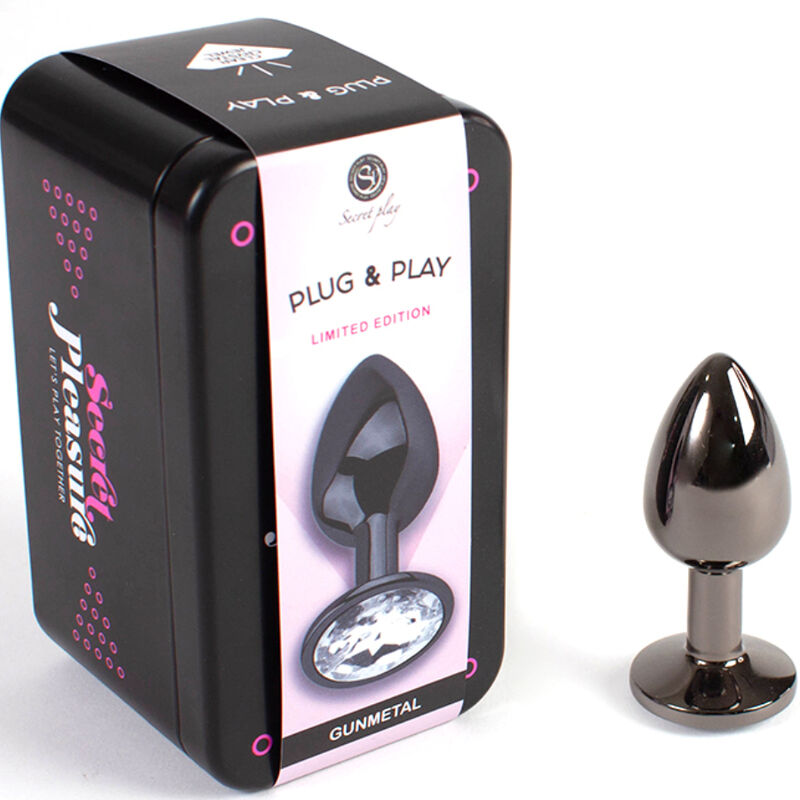SECRETPLAY - BUTT PLUG GUNMETAL TAGLIA PICCOLA 7 CM - immagine 2