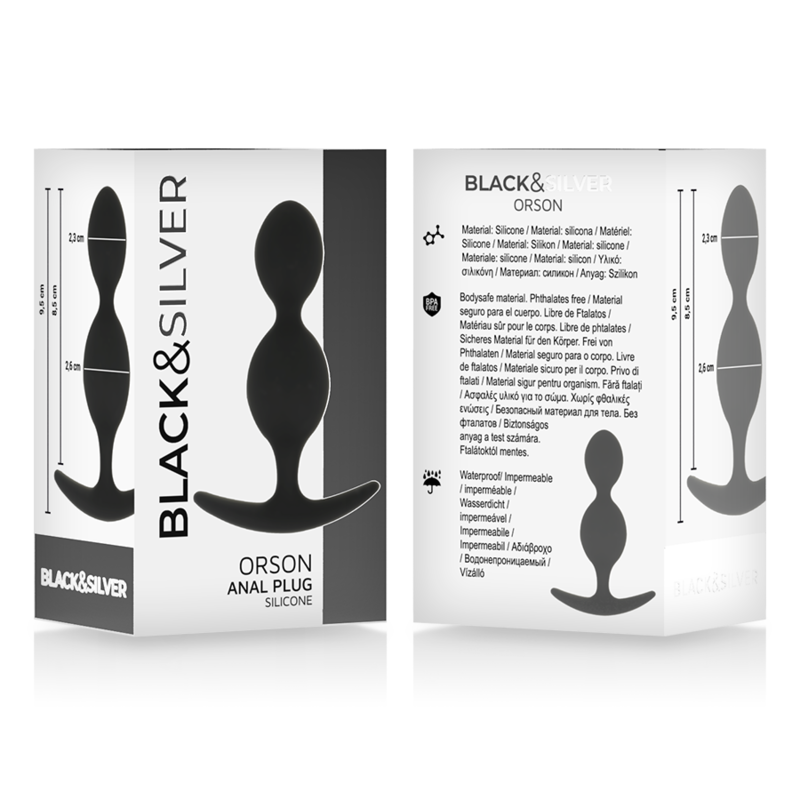 BLACKSILVER - ORSON PLUG IN SILICONE 2 ONDE ANAL 9 CM - immagine 5