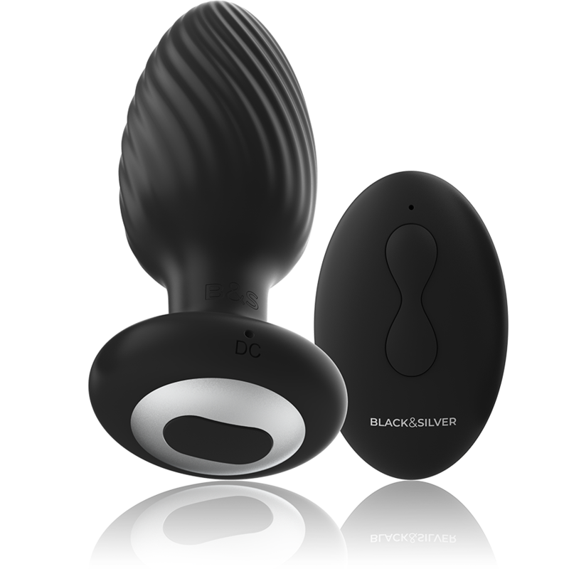 BLACKSILVER - TELECOMANDO ROTATORE ANALE IN SILICONE CON TAPPO POZZETTI - immagine 2