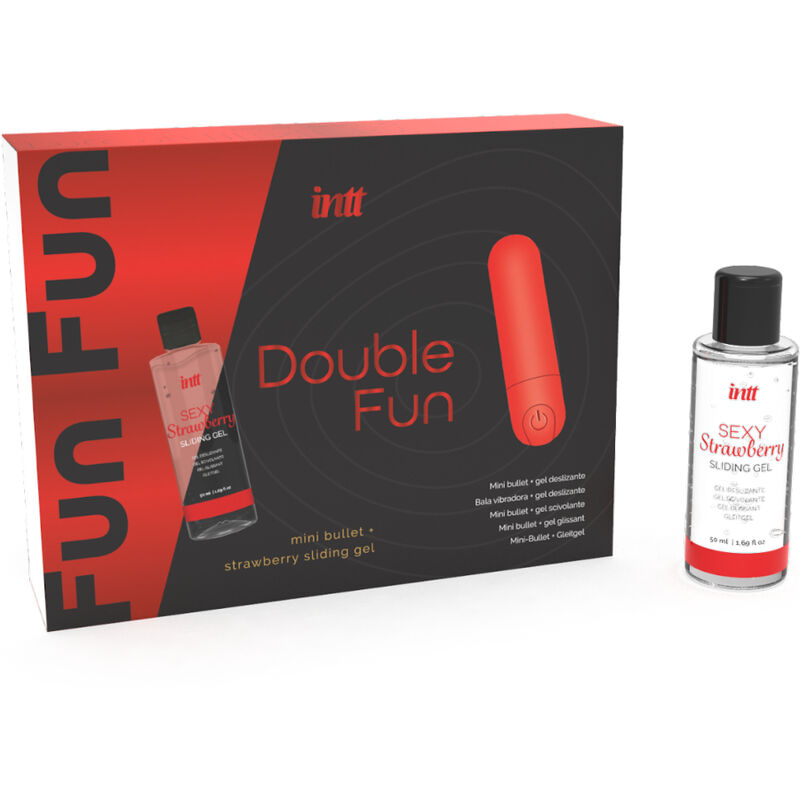 INTT RELEASES - KIT DOPPIO DIVERTIMENTO CON BULLET VIBRANTE E GEL DA MASSAGGIO ALLA FRAGOLA - immagine 2