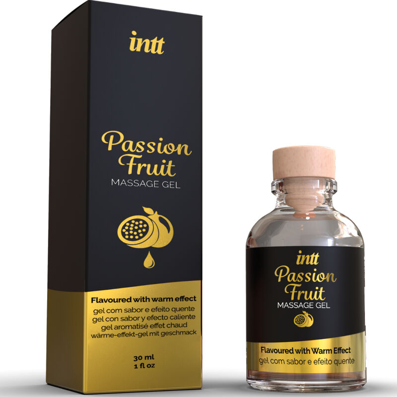 INTT MASSAGE ORAL SEX - GEL DA MASSAGGIO AL GUSTO DI FRUTTO DELLA PASSIONE CON EFFETTO CALORE - immagine 2