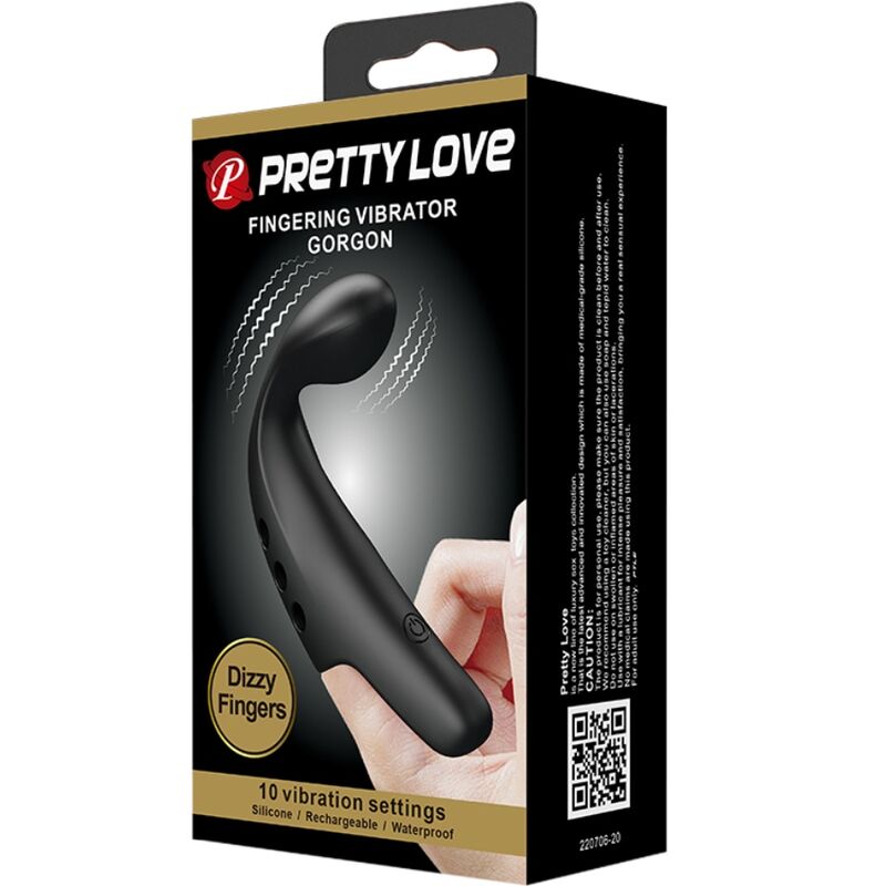 PRETTY LOVE - DITALE VIBRATORE GORGON NERO - immagine 5