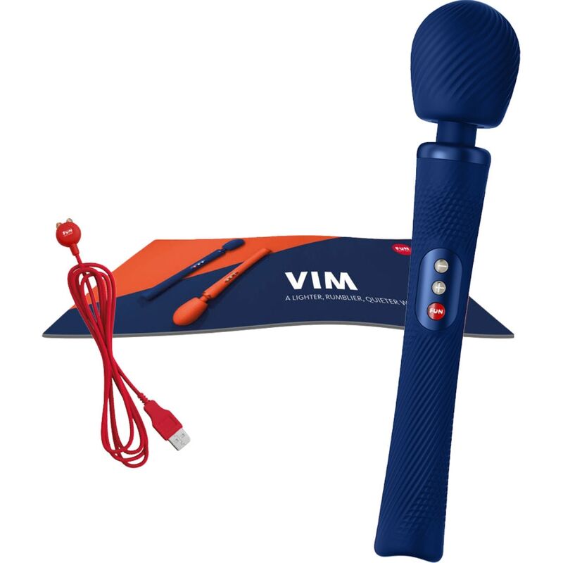 FUN FACTORY - VIM WAND RUMBLE VIBRADOR RECARGABLE SILICONA NARANJA - immagine 5
