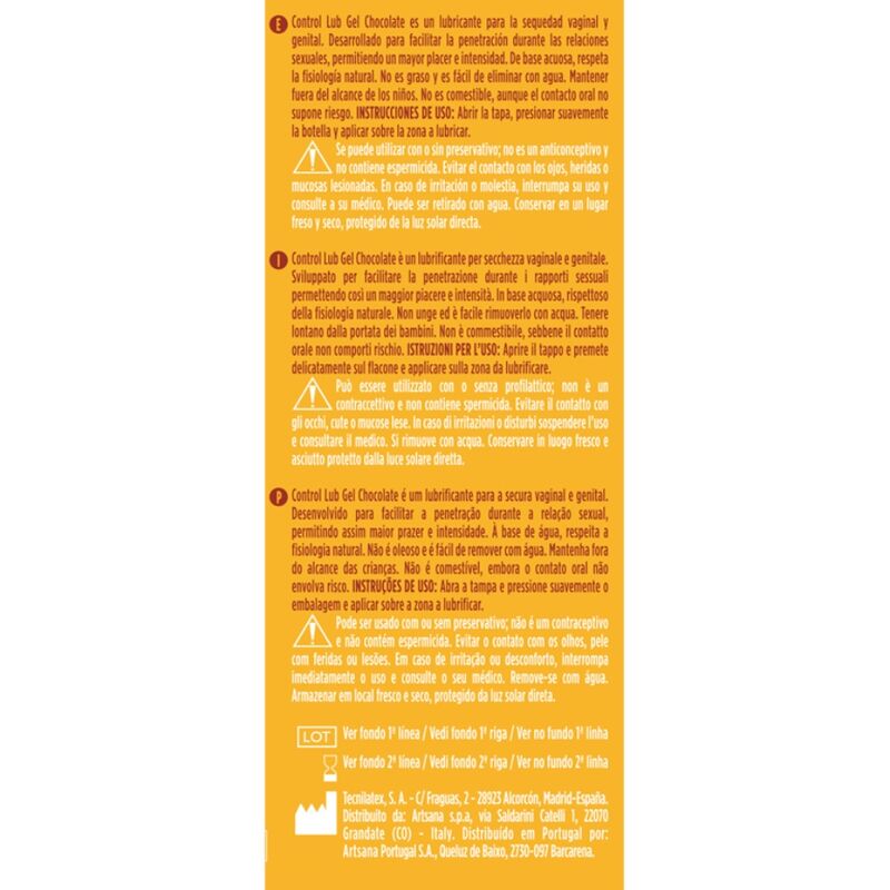 CONTROL - LUB GEL LUBRIFICANTE AL CIOCCOLATO 75 ML - immagine 2