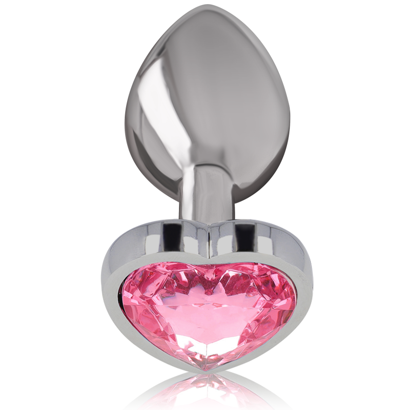 INTENSE - PLUG ANALE IN METALLO ALLUMINIO CUORE ROSA TAGLIA M - immagine 2