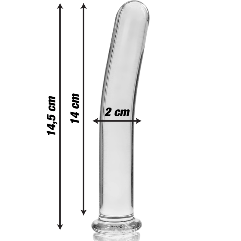 NEBULA SERIES BY IBIZA - MODELO 8 DILDO CRISTAL TRANSPARENTE 14.5 CM -O- 2 CM - immagine 3