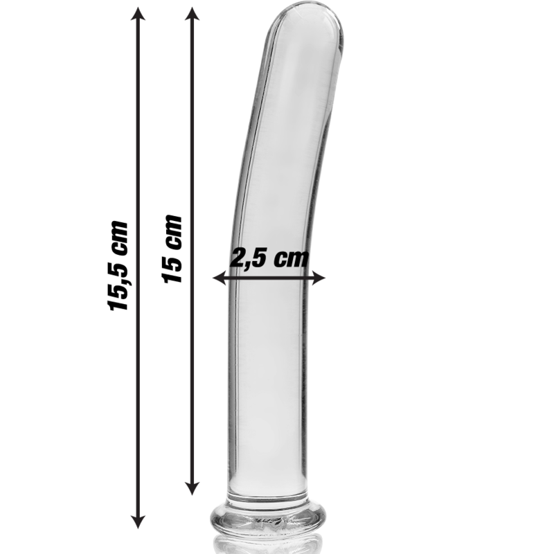 NEBULA SERIES BY IBIZA - MODELO 9 DILDO CRISTAL TRANSPARENTE 15.5 CM -O- 2.5 CM - immagine 3