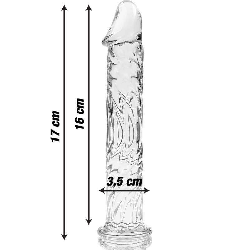 NEBULA SERIES BY IBIZA - MODELO 12 DILDO CRISTAL TRANSPARENTE 17 CM -O- 3.5 CM - immagine 3