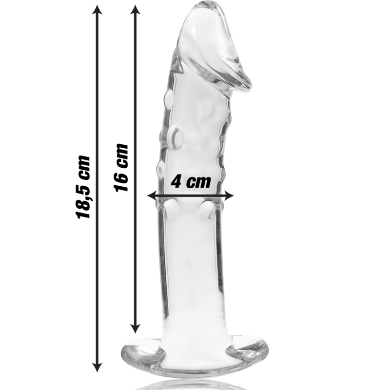 NEBULA SERIES BY IBIZA - MODELO 19 DILDO CRISTAL TRANSPARENTE 18.5 CM -O- 4 CM - immagine 3
