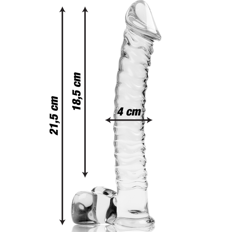 NEBULA SERIES BY IBIZA - MODELO 23 DILDO CRISTAL TRANSPARENTE 21.5 CM -O- 4 CM - immagine 3