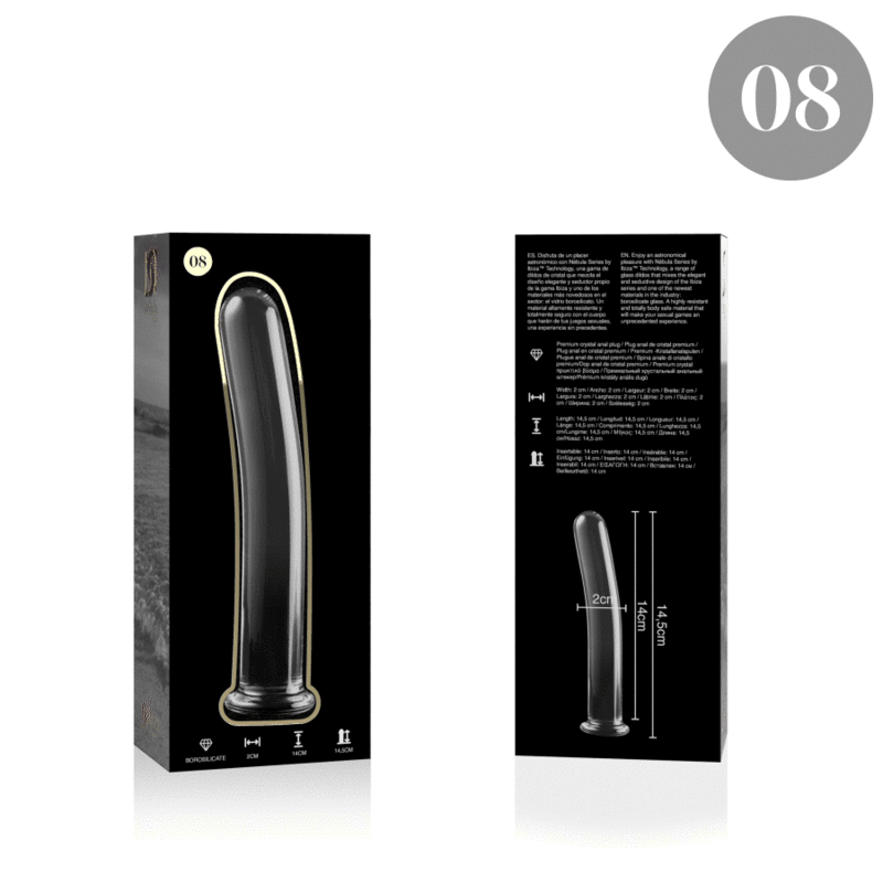 NEBULA SERIES BY IBIZA - MODELO 8 DILDO CRISTAL TRANSPARENTE 14.5 CM -O- 2 CM - immagine 4