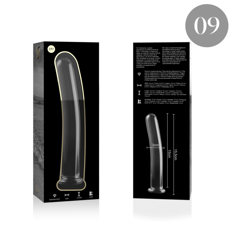 NEBULA SERIES BY IBIZA - MODELO 9 DILDO CRISTAL TRANSPARENTE 15.5 CM -O- 2.5 CM - immagine 4