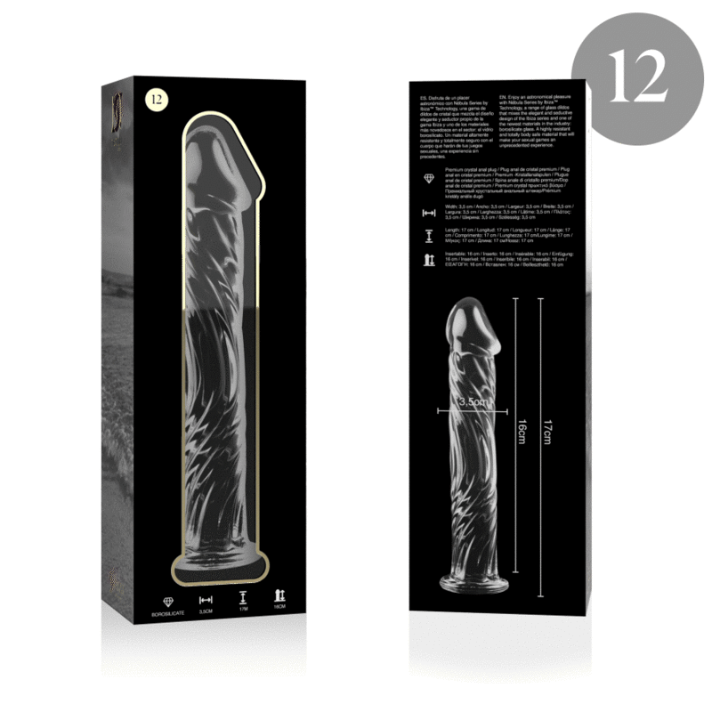 NEBULA SERIES BY IBIZA - MODELO 12 DILDO CRISTAL TRANSPARENTE 17 CM -O- 3.5 CM - immagine 4