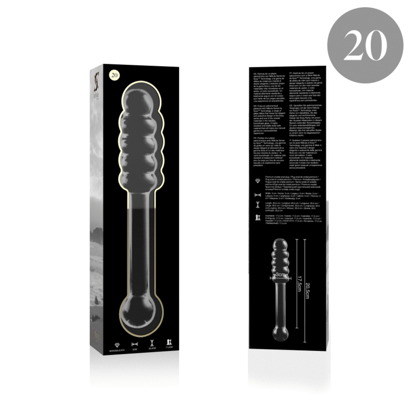 NEBULA SERIES BY IBIZA - MODELO 20 DILDO CRISTAL TRANSPARENTE 20.5 CM -O- 3 CM - immagine 4