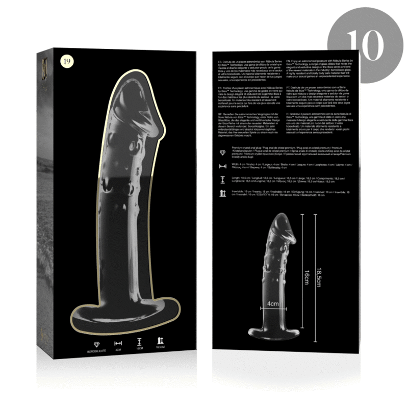 NEBULA SERIES BY IBIZA - MODELO 19 DILDO CRISTAL TRANSPARENTE 18.5 CM -O- 4 CM - immagine 4