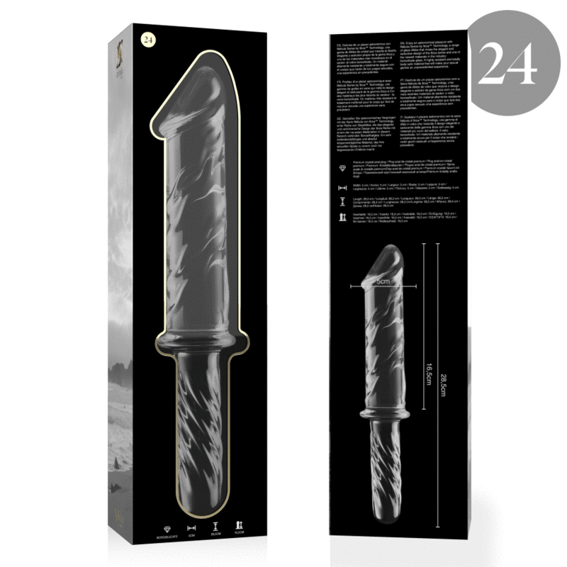 NEBULA SERIES BY IBIZA - MODELO 24 DILDO CRISTAL TRANSPARENTE 28.5 CM -O- 5 CM - immagine 4