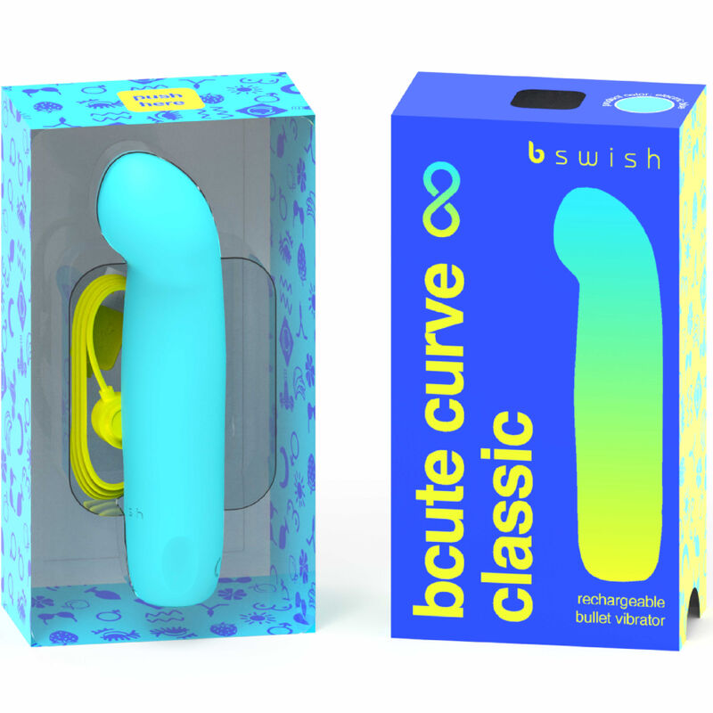 B SWISH - BCUTE CURVE INFINITE CLASSIC VIBRATORE RICARICABILE IN SILICONE BLU - immagine 2