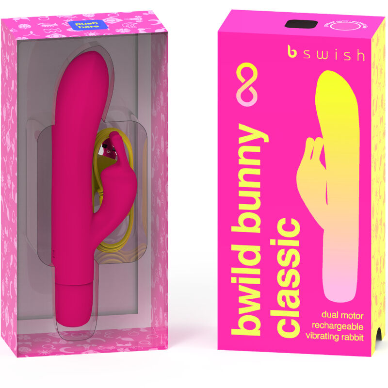 B SWISH - BWILD BUNNY INFINITE CLASSIC VIBRATORE RICARICABILE IN SILICONE ROSA - immagine 2