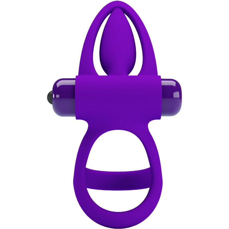 PRETTY LOVE - ANELLO VIBRATORE 10 VIBRAZIONI IN SILICONE VIOLETTO - immagine 4