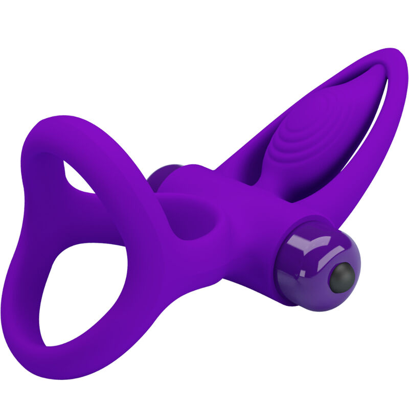 PRETTY LOVE - ANELLO VIBRATORE 10 VIBRAZIONI IN SILICONE VIOLETTO - immagine 5