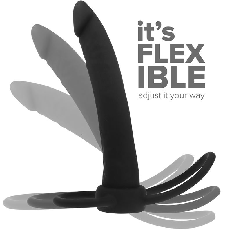 MYTHOLOGY - DILDO ANALE COBI ONYX CON ANELLO PER CAZZO E TESTICOLI 13 CM IN SILICONE - immagine 4