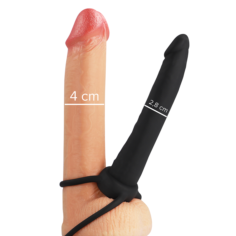 MYTHOLOGY - DILDO ANALE COBI ONYX CON ANELLO PER CAZZO E TESTICOLI 13 CM IN SILICONE - immagine 2