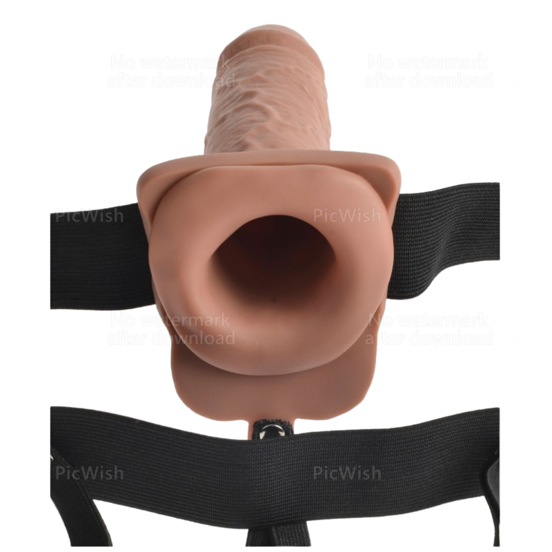 FETISH FANTASY SERIES - IMBRACATURA REGOLABILE PENE REALISTICO CON SFERE RICARICABILI E VIBRATORE 17,8 CM - immagine 3