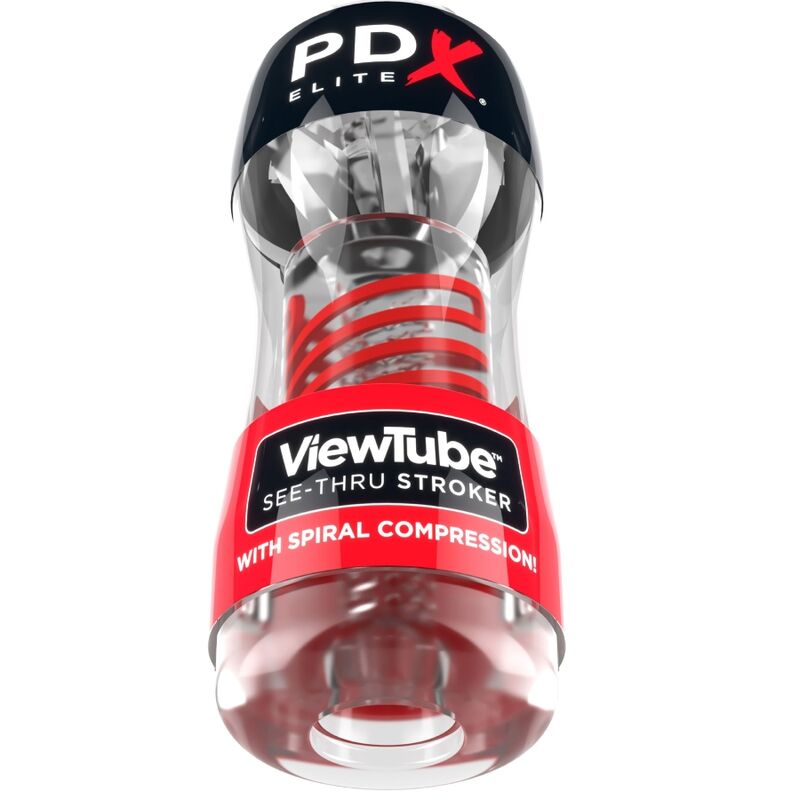 PDX ELITE - STROKER VIEWTUBE 2 COMPRESSIONE SPIRALE TRASPARENTE - immagine 2