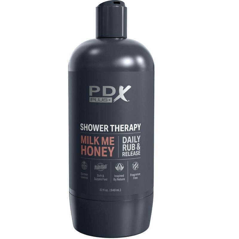 PDX PLUS - MASTURBATORE STROKER DESIGN DISCRETO DELLA BOTTIGLIA MILK ME HONEY CANDY SHAMPOO - immagine 4