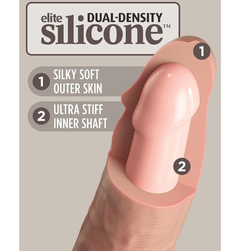 KING COCK - ELITE DILDO REALISTICO IN SILICONE 15.2 CM - immagine 4