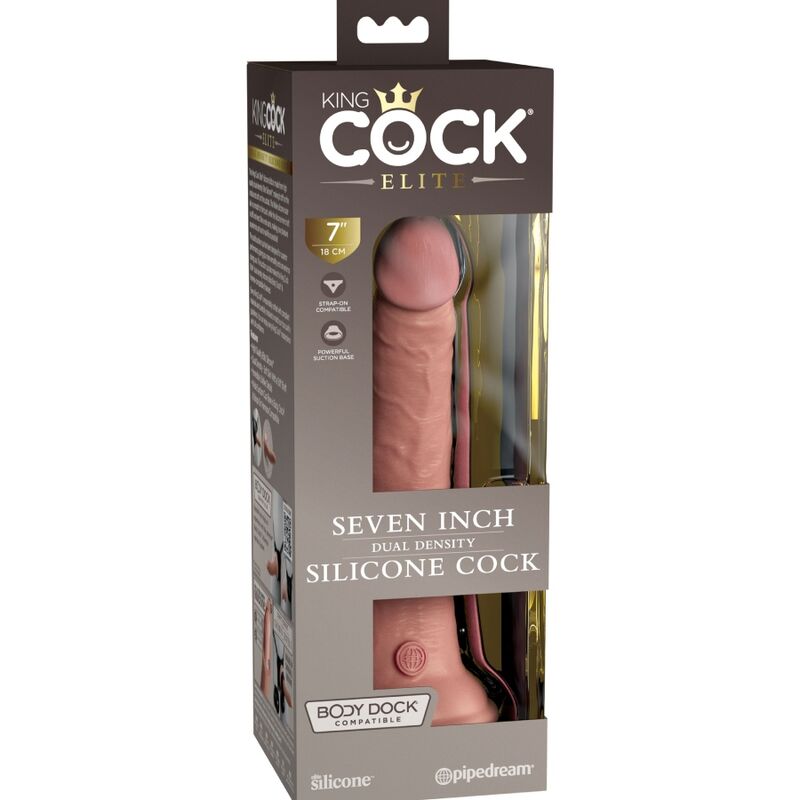 KING COCK - ELITE DILDO REALISTICO IN SILICONE 17.8 CM - immagine 5