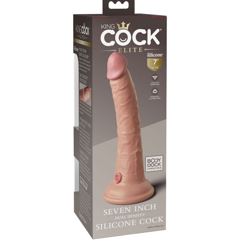 KING COCK - ELITE DILDO REALISTICO IN SILICONE 17.8 CM - immagine 4