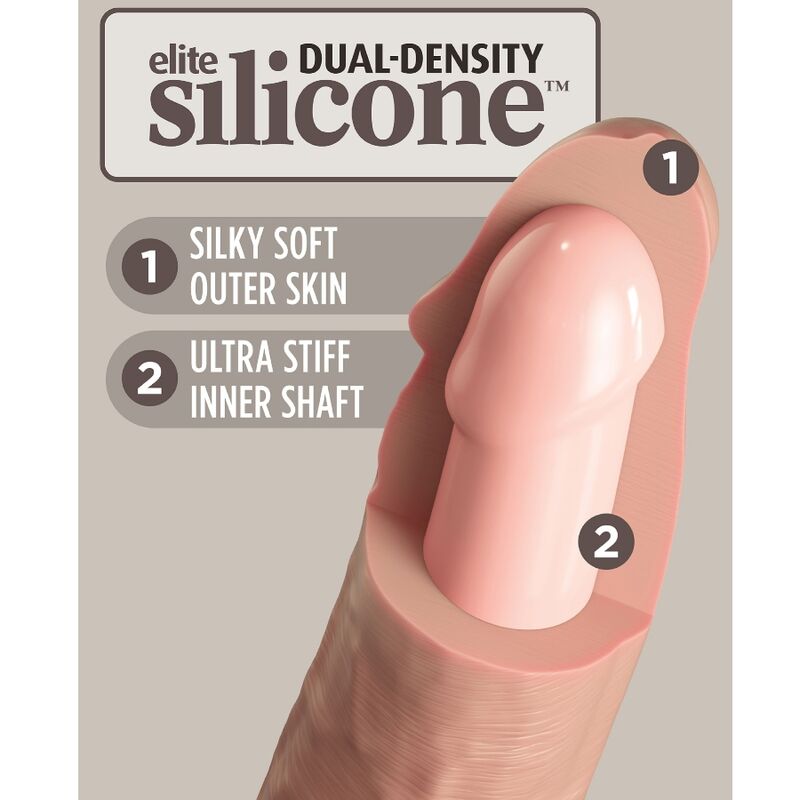 KING COCK - ELITE DILDO REALISTICO IN SILICONE 20.3 CM - immagine 4