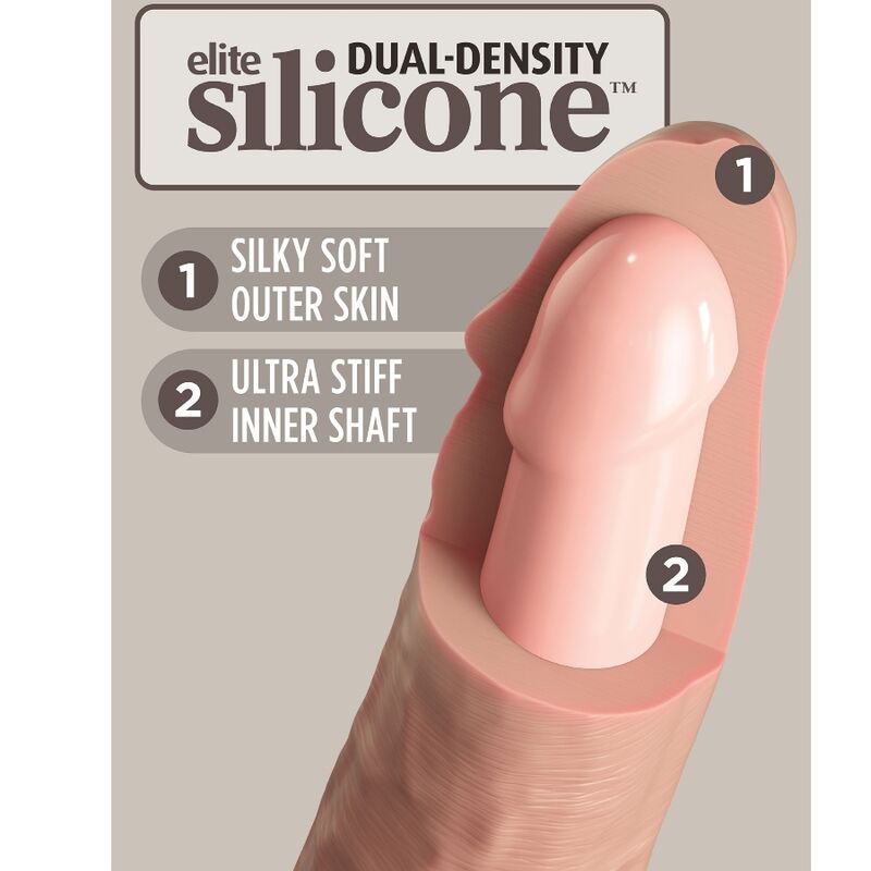 KING COCK - ELITE DILDO REALISTICO IN SILICONE 25.4 CM - immagine 4