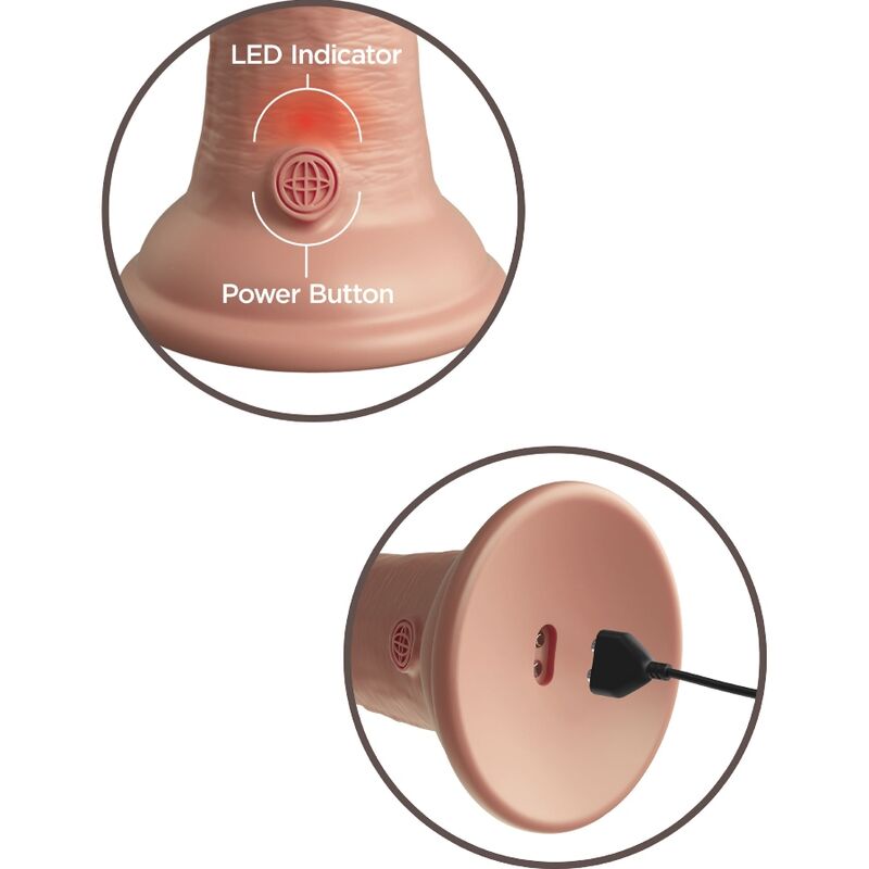 KING COCK - ELITE DILDO REALISTICO VIBRANTE E SILICONE 20.3 CM - immagine 4