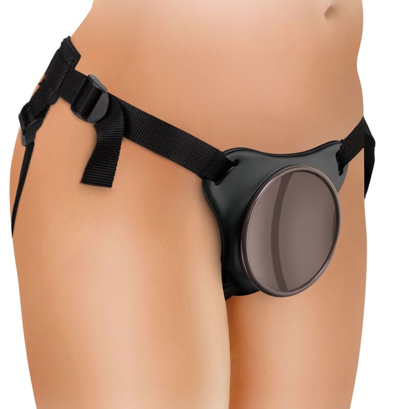 KING COCK - ELITE KIT IMBRACATURA REGOLABILE DELUXE ANELLO CON TESTICOLI E DILDO 20.3 CM - immagine 5