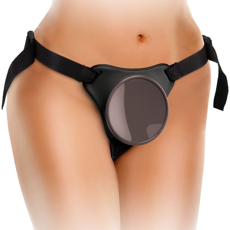 KING COCK - ELITE KIT IMBRACATURA REGOLABILE DELUXE ANELLO CON TESTICOLI E DILDO 20.3 CM - immagine 4